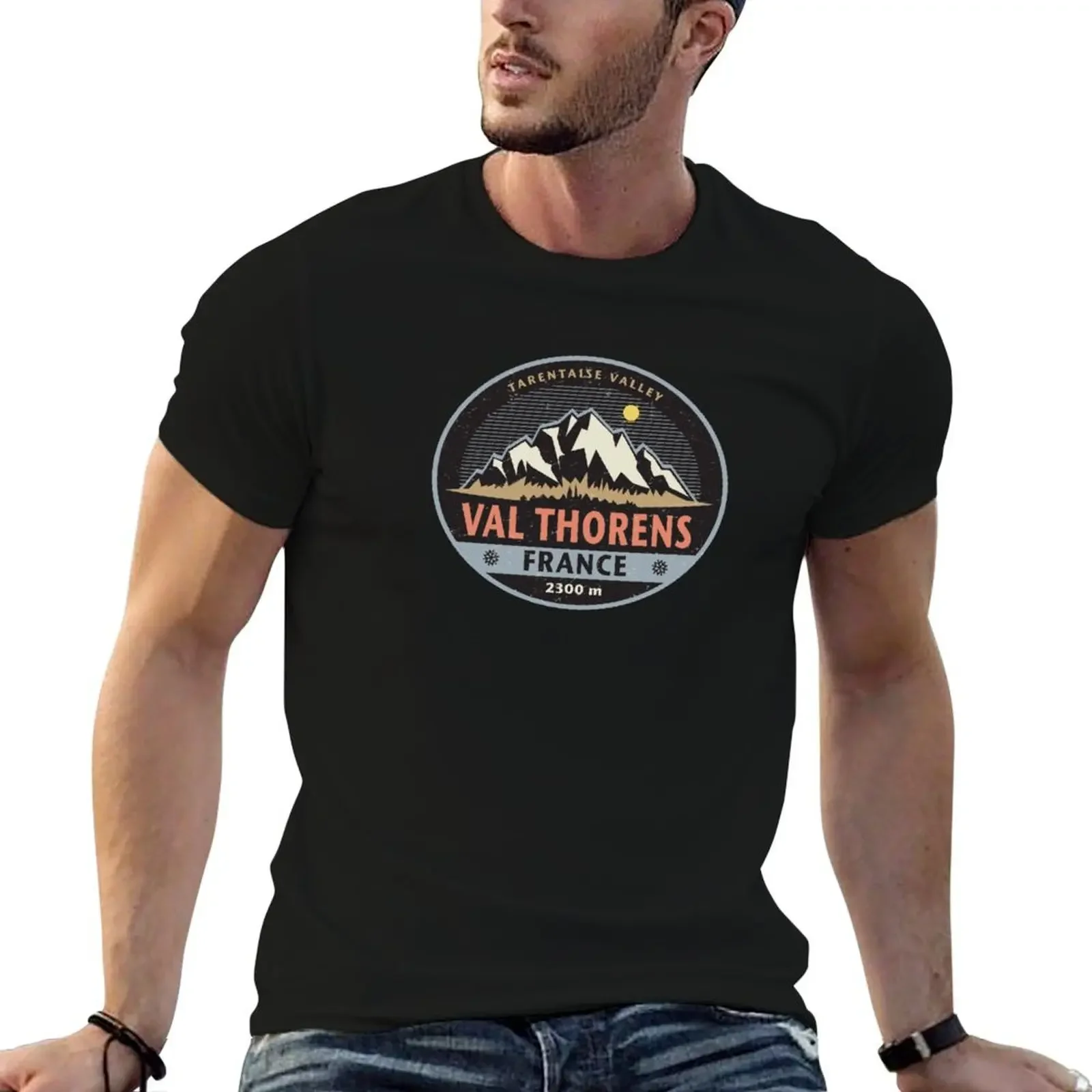 Val Thorens, France T-Shirt cotton man t-shirts topping T-shirts for men cotton