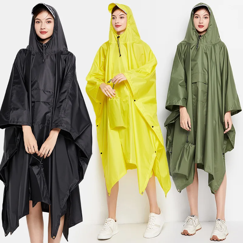

Portable Travel Backpack 3 in 1 Rain Coat Hiking Biker Rain Coat Poncho Woman Men Waterproof Raincoat Outdoor Camping Rainwear