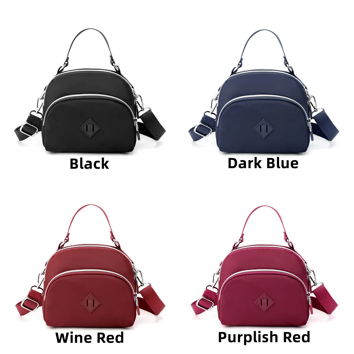 Women Casual Tote Top-handle Bags Nylon Handbags Waterproof Shopping Multi-pocket Shoulder Bag