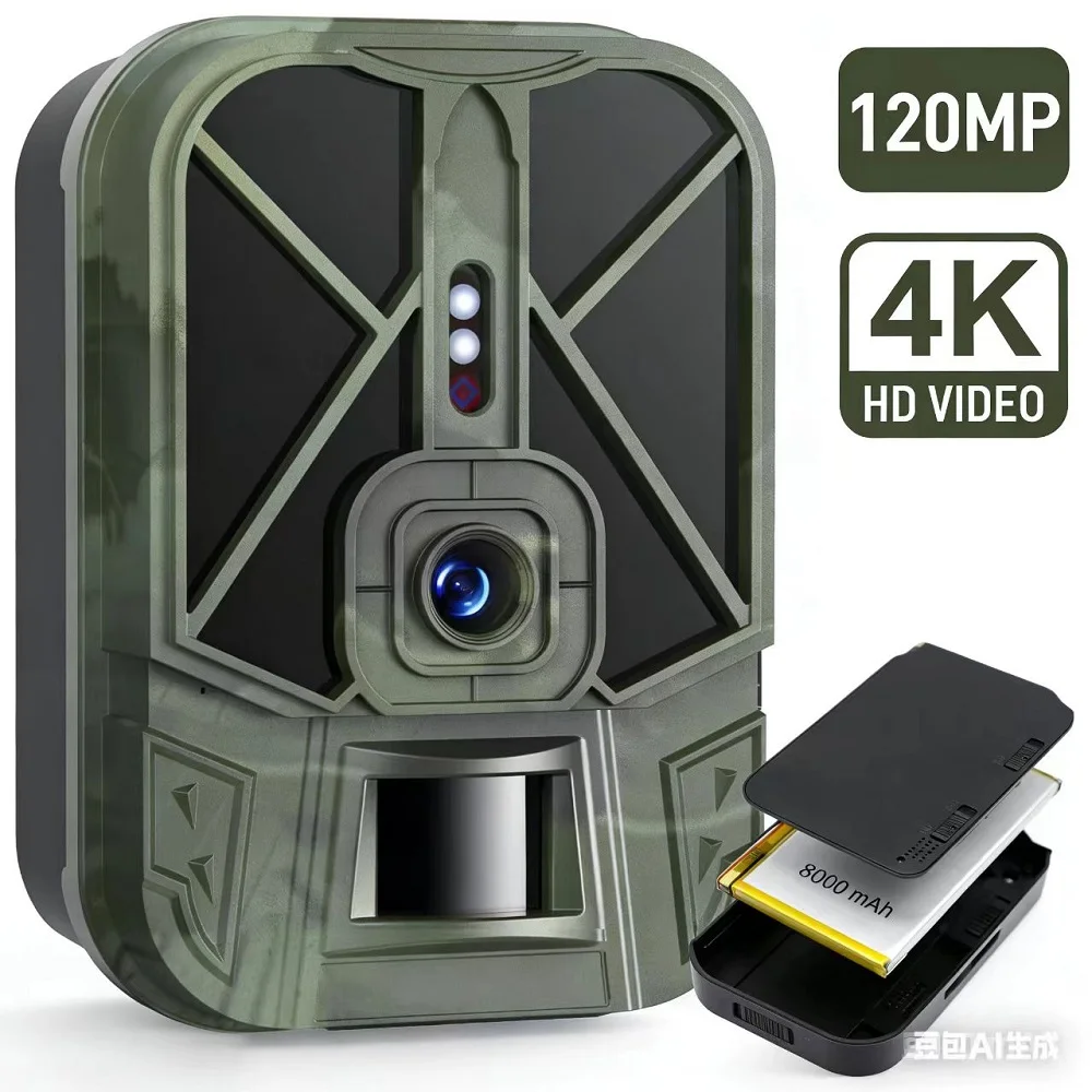 

Outdoor 4K HD 120MP Infrared Hunting Wildlife Surveillance Camera Trail Night Vision Motion Activated IP66 Waterproof Garden Cam
