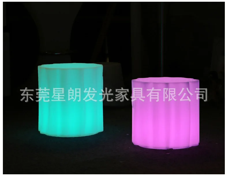 Xinglang LED Luminous Bar Stool Remote Control Charging Waterproof Bar Furniture Creative Hotel Restaurant Leisure Stump Stool