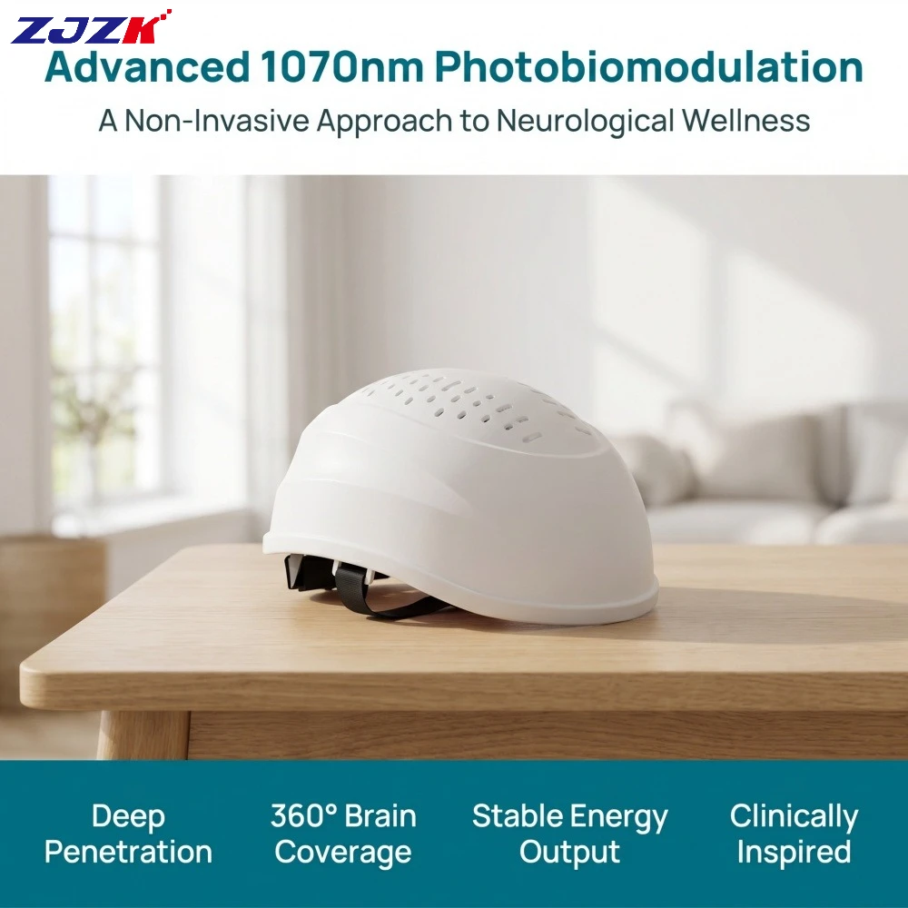 

ZJZK Professional 1070nm PBM Therapy Helmet Non-invasive Infrared Therapy Brain Helmet for Chronic Migraines Hemiplegia Autism
