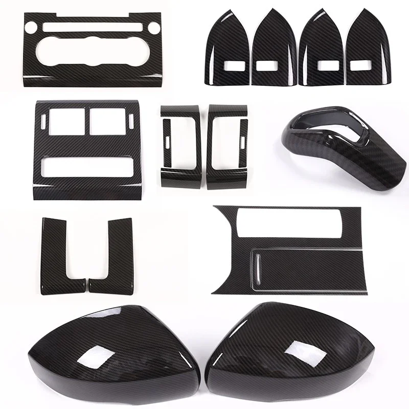 

For Land Rover Range Rover Sport 2014-17 Carbon Fiber Car Center Control Panel Steering Wheel Door Trim Sticker Car Accessories