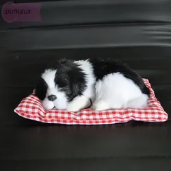 Car Ornament Plush Dogs Decoration Simulation Sleeping Dog Toy Automotive Dashboard Decor Ornaments Cute Auto Accessories
