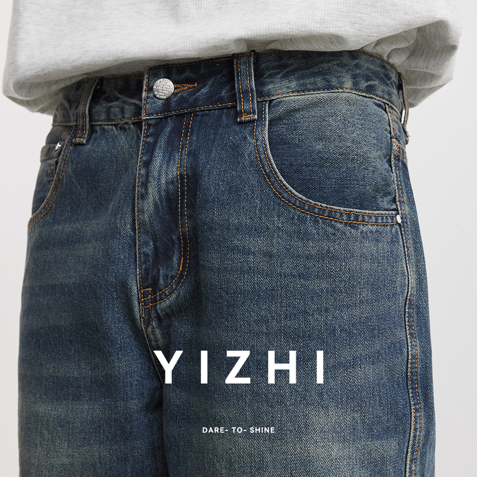  Classic Washed Retro Straight Jeans For Men 2026 Spring New Style Simple Long-legged Casual Pants 