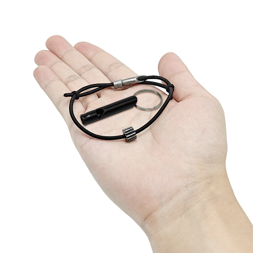 Bracelet Car Window Breaker Wrist Escape Tool, Tungsten Carbide Bead, Release Accessory & Lifesaving Whistle, Black