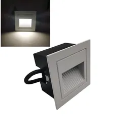 Outdoor indoor LED Step Light 15LEDS Waterproof Stair Light Wall Embedded Underground Lamp Lighting Deck Footlights 85-265V IP65