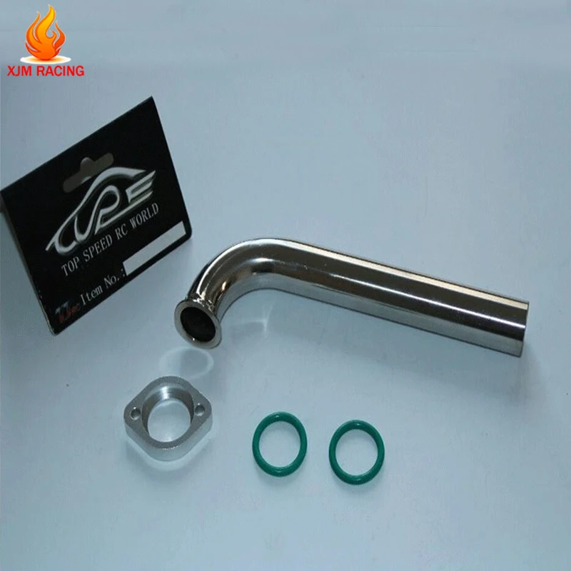 Alloy 105 Degree Exhaust Pipe Header for 26CC 27.5CC 29CC 30cc QJ RCMK Zenoah BWS Engines for Rc Boat Parts