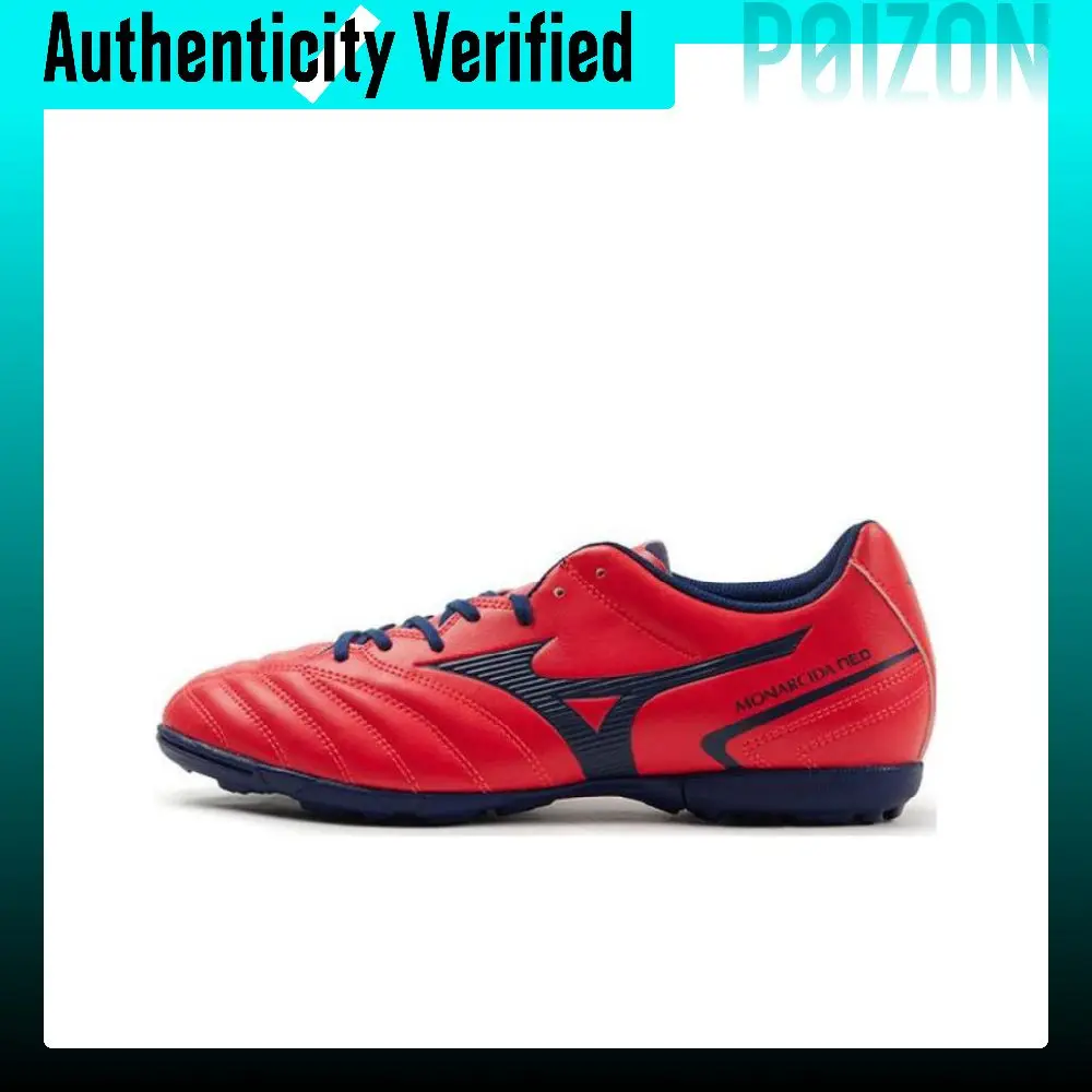 Mizuno Monarcida TF Turf Abrasion Resistant Breathable Abrasion Resistant Breathable Soccer Shoes Men's Red Blue P1GD232553