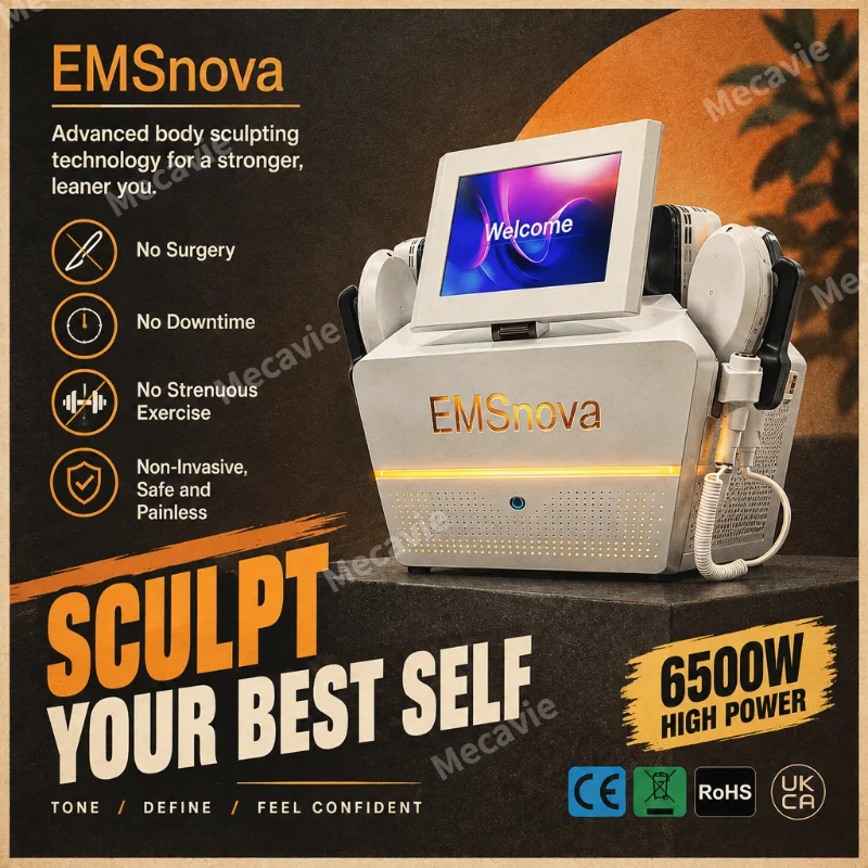 New Upgrade HIEMT RF Body Contouring Machine 4 Handles Non-invasive Muscle Stimulation Fat Burning Body Sculpting Equipment