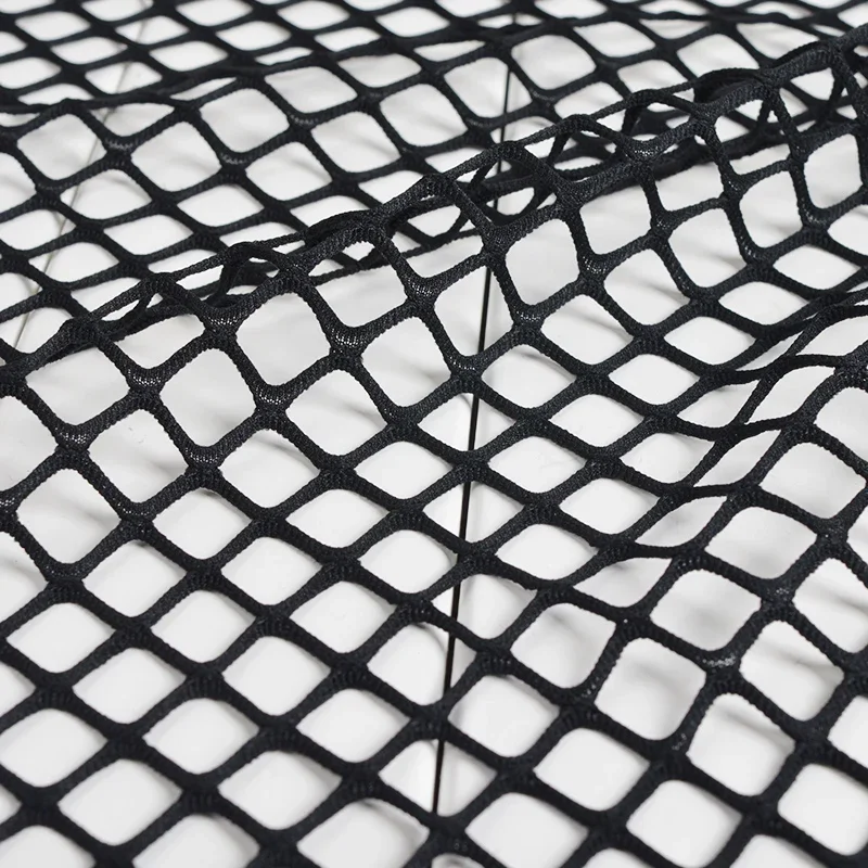 Black Net Fabric Classic Honeycomb Mesh Fabric Multifunction For Jeans Knit Lining Apparel Cloth High quality DIY Elastic Fabric