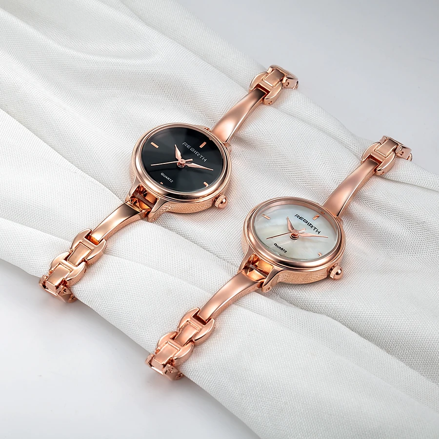 REBIRTH 069 Jam Tangan Kuarsa Paduan Minimalis Modis Wanita Merek Asli Jam Tangan Wanita Relojes De Mujer Часыск