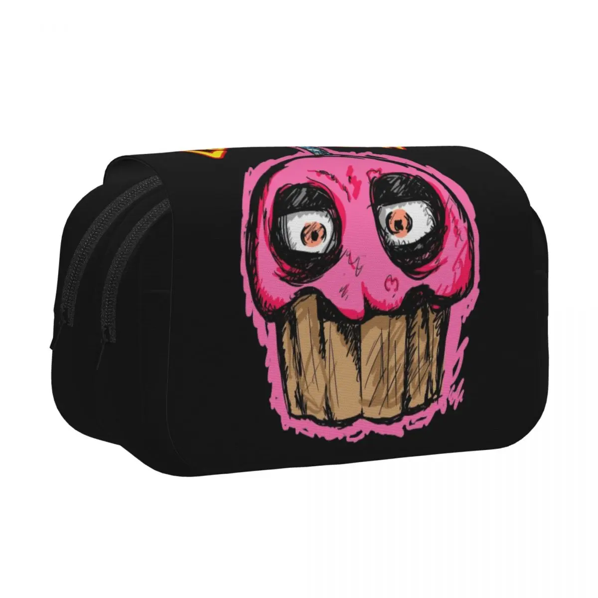 FNAF At Freddys Double Clamshell Pen Case Pencil Pouch Pen Holder for Student Big Capacity Bag School Supplies Gifts Stationery