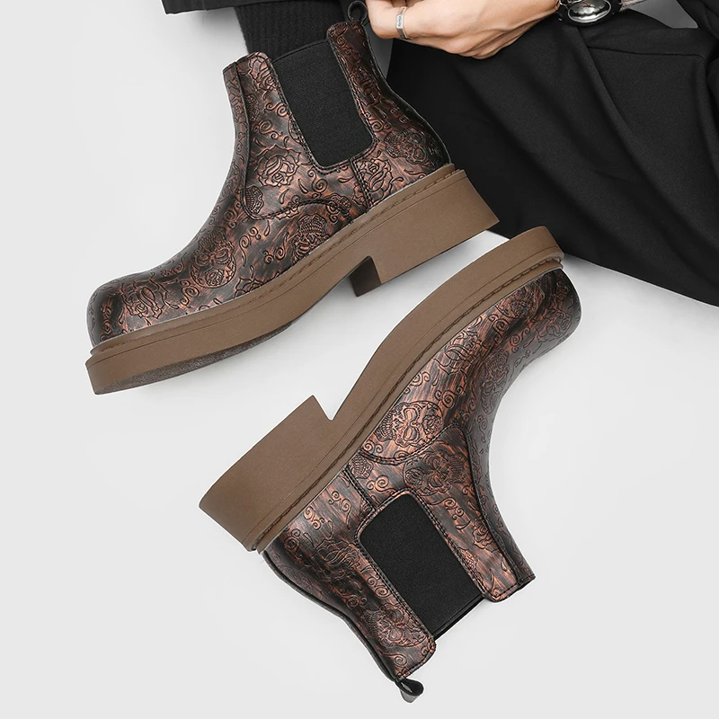 

Men's thick soled boots Designer Fashion Style Leisure Party Outdoor trendy street walking 38-46 Hot selling Autumn winter