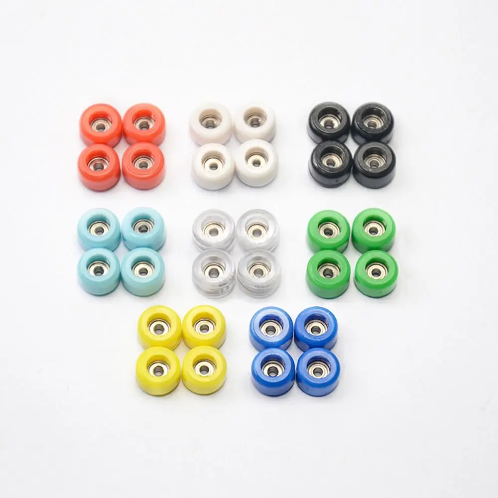 4Pcs Urethane CNC Bearing Wheel For Fingerboard Professional PU+Metal Mini Finger Skate Board Wheels