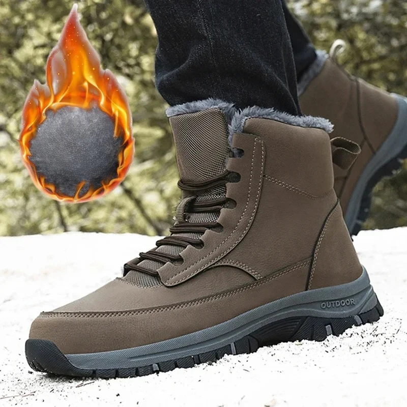 

Fashion Ankle Boots Leather Denim Hiking Boots Men's Outdoor Black Walking and Hiking Work Shoes Hunting Boots Winter Boat Shoes