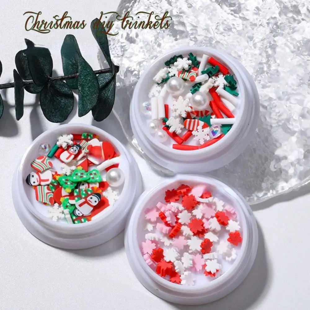 DIY Material Snowflakes Clay Slices Manicure Accessories Christmast Nail Slices Nail Flakes Nail Pendants Nail Decoration