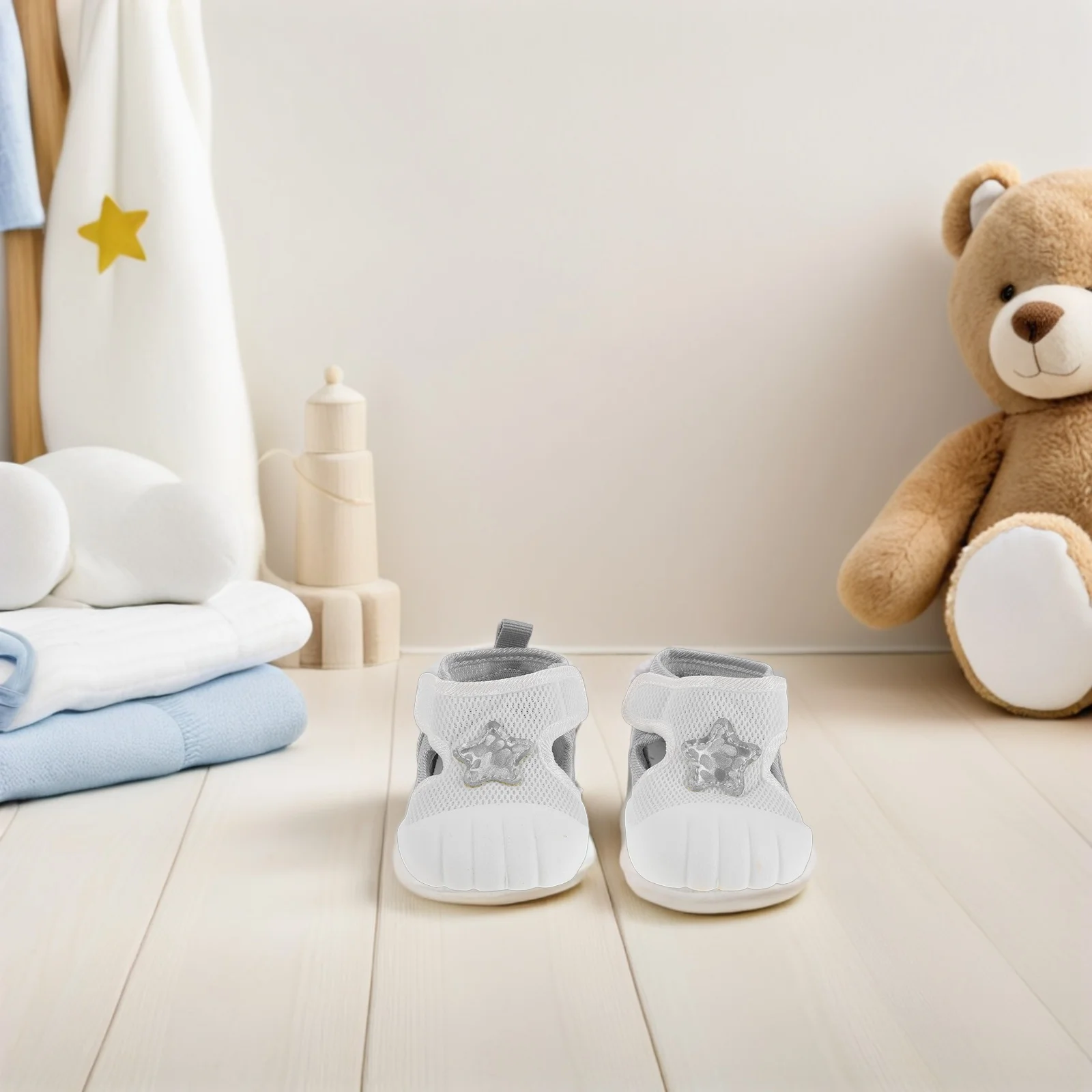 1Pair Baby Sandal Breathable Mesh Baby Walking Shoes Soft Flexible Sole Non Slip Toddler First Walker Summer Footwear for 11-15