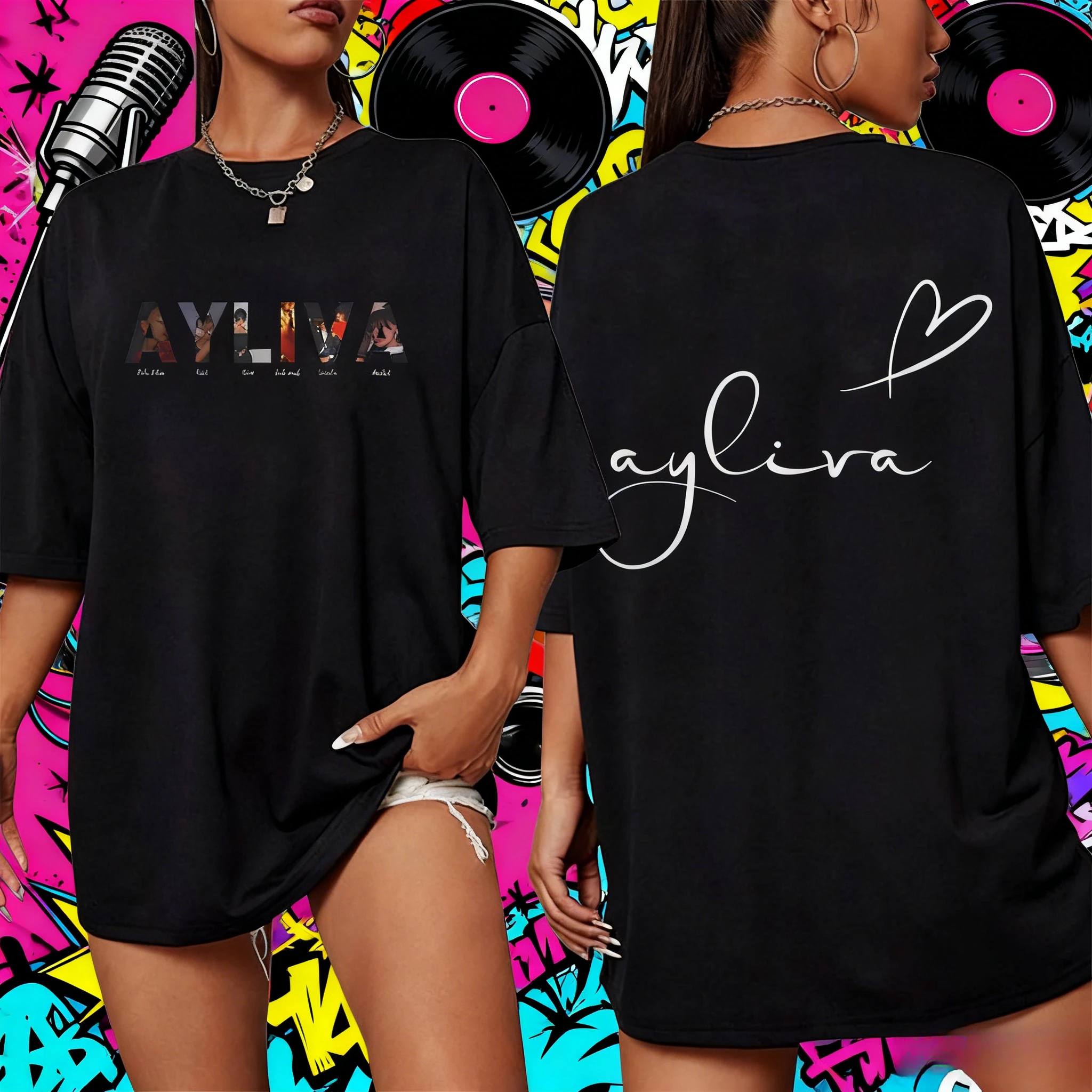 

Футболка с рисунком Die Ayliva Tour 2025 для мужчин и женщин, высококачественная футболка большого размера в стиле ретро с летним принтом из 100% чистого хлопка