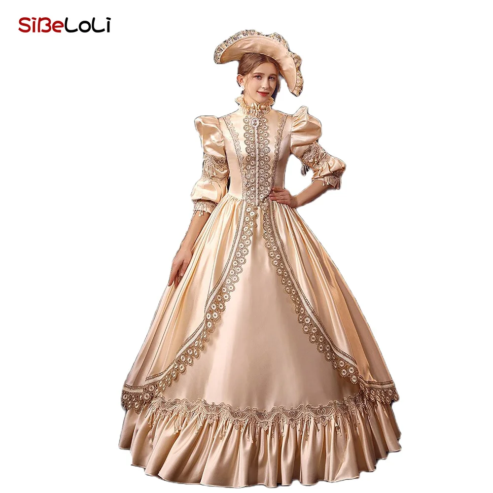 Rococo Baroque Champagne Lace 18th Century Marie Antoinette Dress Victorian  Renaissance Vintage Party Costume Masquerade Prom Dr - AliExpress 200000345