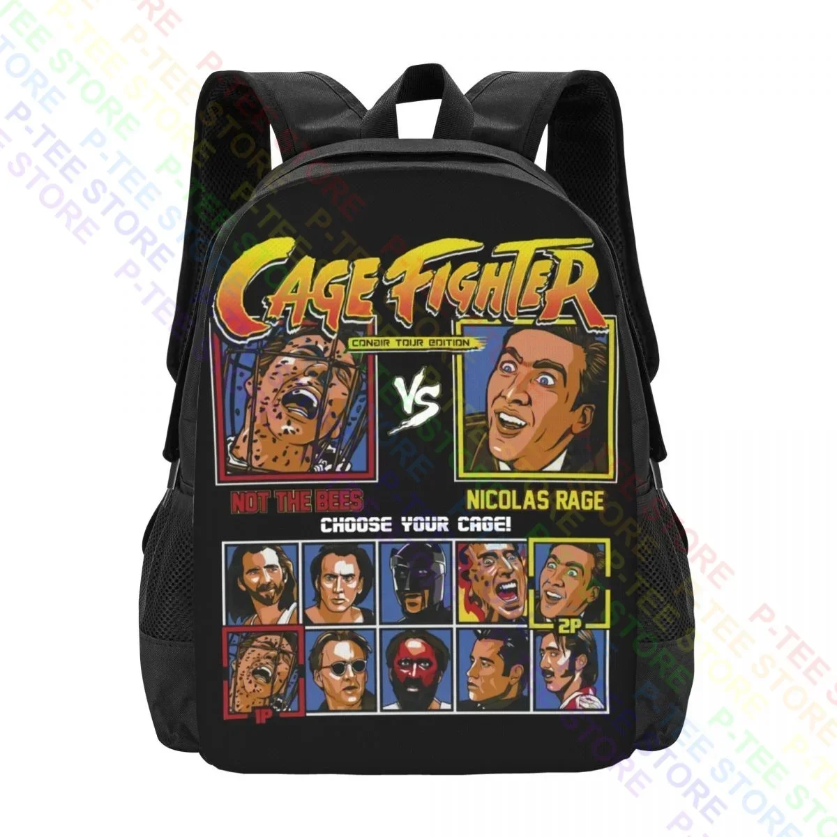 Cage Fighter Not The Bees Vs Nicolas Rage Choose Your CageBackpack Large Capacity Print Bags For Travel