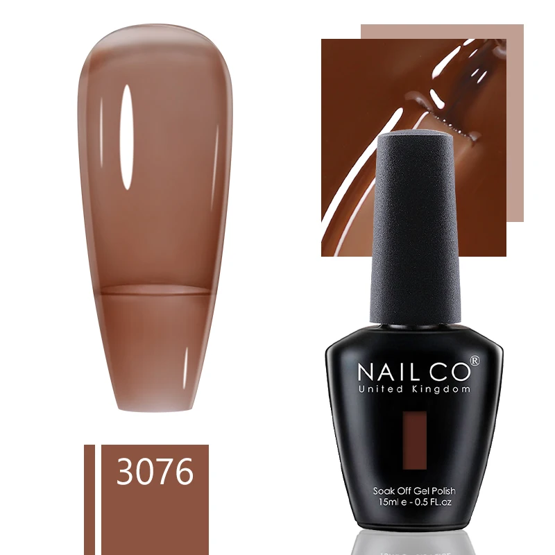 NAILCO 15ml Autumn Jelly Brown Gel Nail Polish Winter Chocolate Wine Red Caramel Color Series For Manicure Nails Art Gel Varnish