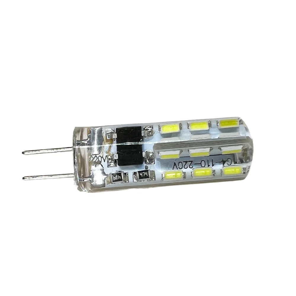 10st G4 Led Lamp 2W 24led 12V Ac 220V 3014smd Besparing Mini Siliconen Lamp 360 Stralingshoek Vervangen Halogeen Licht Schijnwerper Kroonluchter