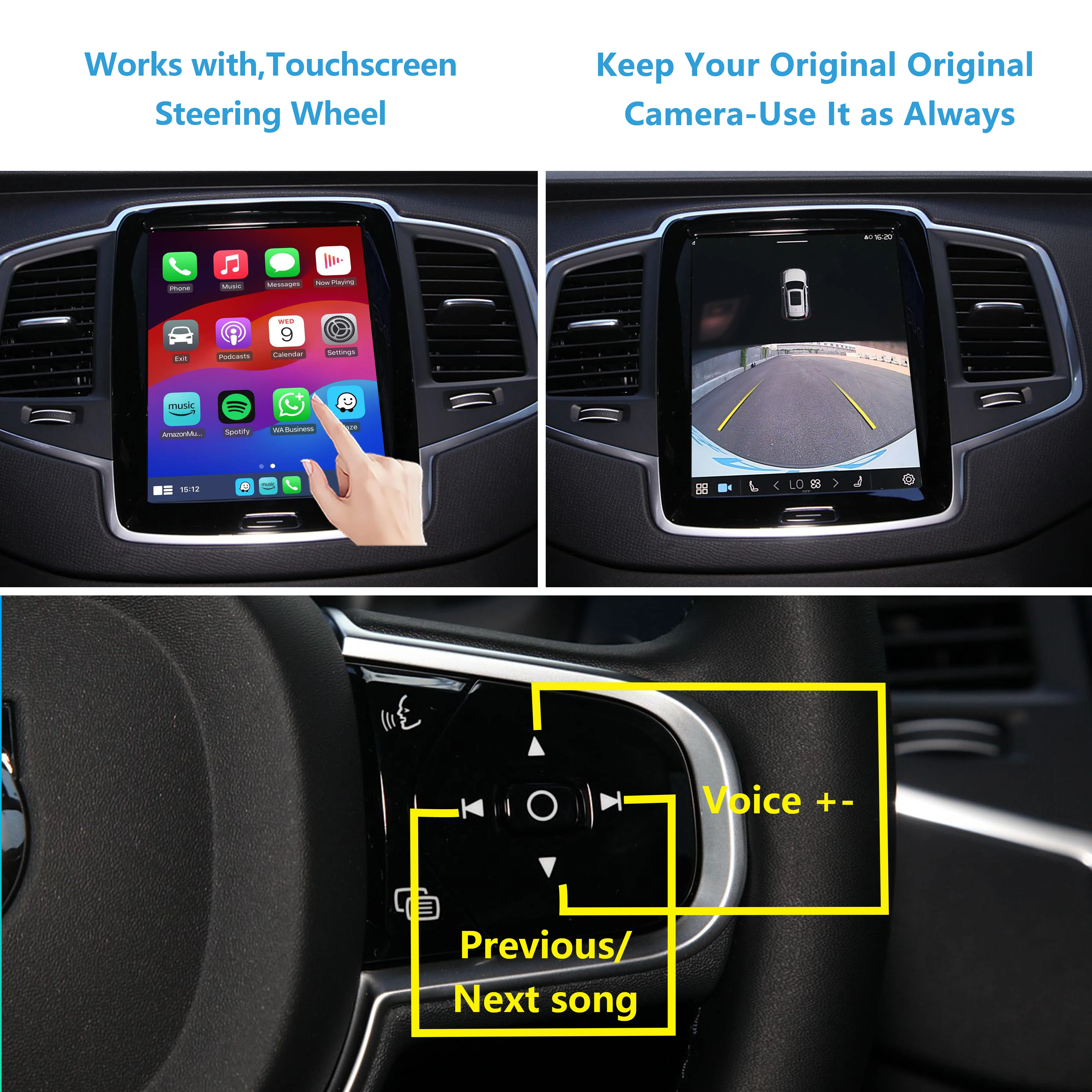 Wireless CarPlay for VOLVO XC90 XC60 XC40 S60 S90 V60 Add Wireless 