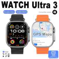 2025New DT Ultra 3 Pro Google map NFC SmartWatch 32G Memory Music Video NFC Bluetooth Call Waterproof SmartWatch For Android iOS