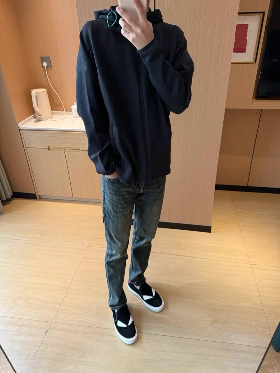 

Retro Versatile Slim Straight Leg Men's Jeans Letter Embroidery Casual Wear Resistant All Seasons Sli Student Favored