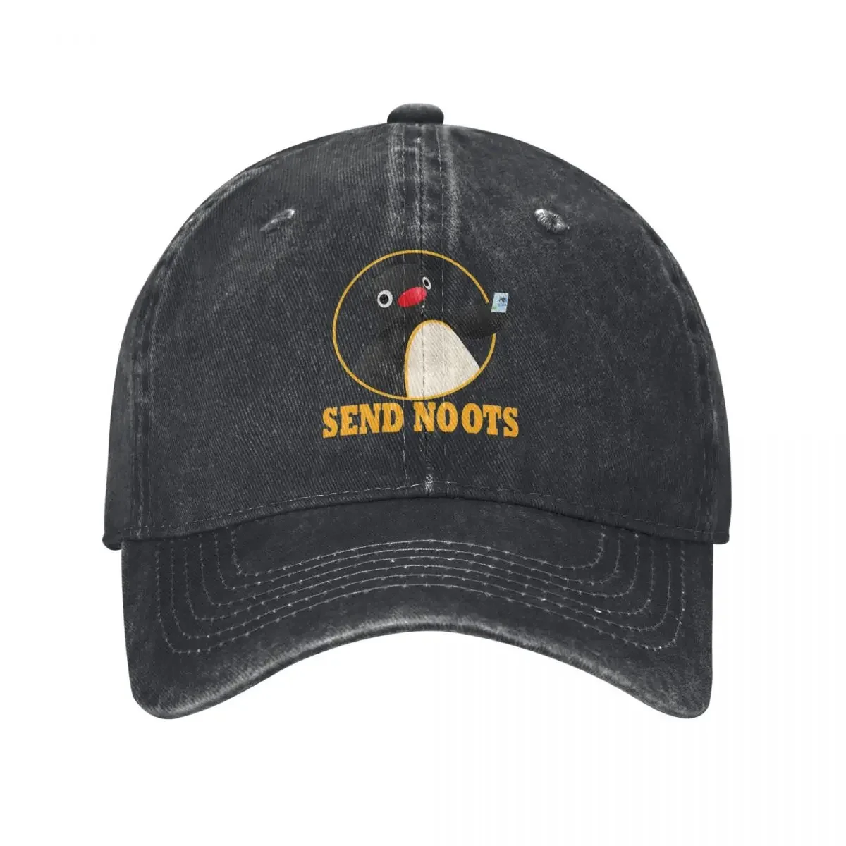 Send Noots Casual Baseball Cap Summer Funny Penguin Trucker Hat Dropshipping Running Hippie Snapback Cap Women Men Fashion Caps