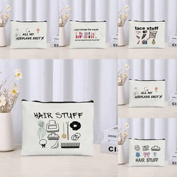 Hair Face Stuff Fun Cosmetic Bag Organizer Travel Sundry Storage Toiletry Bags Perfume Lipstick Makeup Pouch Zipper Wallet Gift