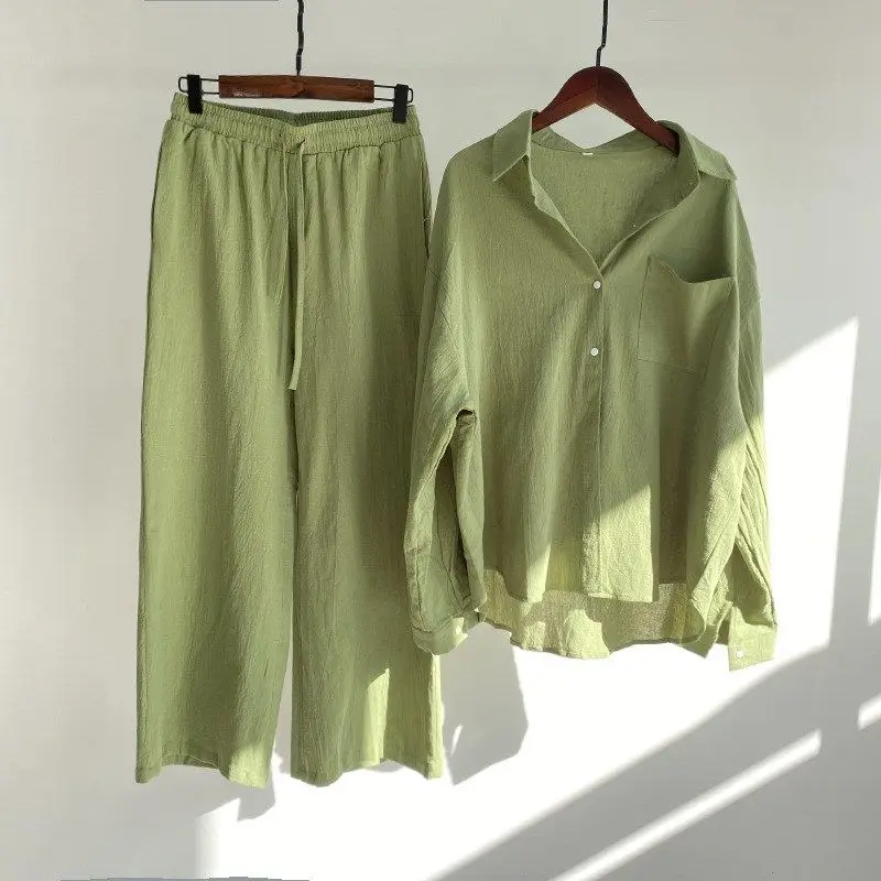 

Women's Faion High Waist Cotton Linen irt Suit Cleanfit Sle A-Line Sve Polyester Material Non-Sinkable Fabric