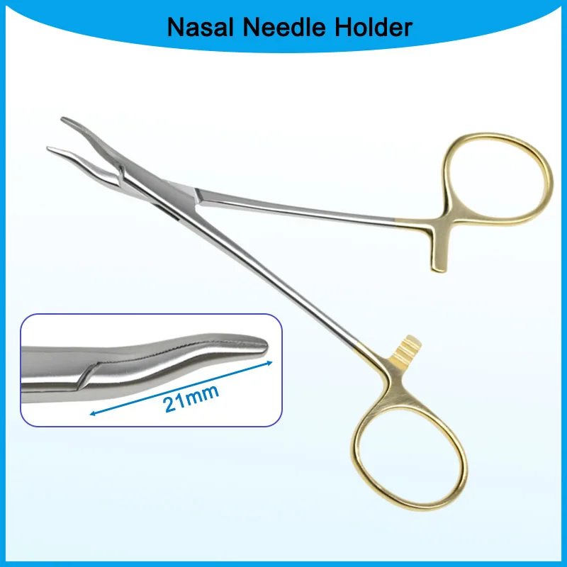 

Nasal Needle Holders Rhinoplasty Needle Holding Pliers Curved Head Fine Workmanship Nose Plastic Instrument
