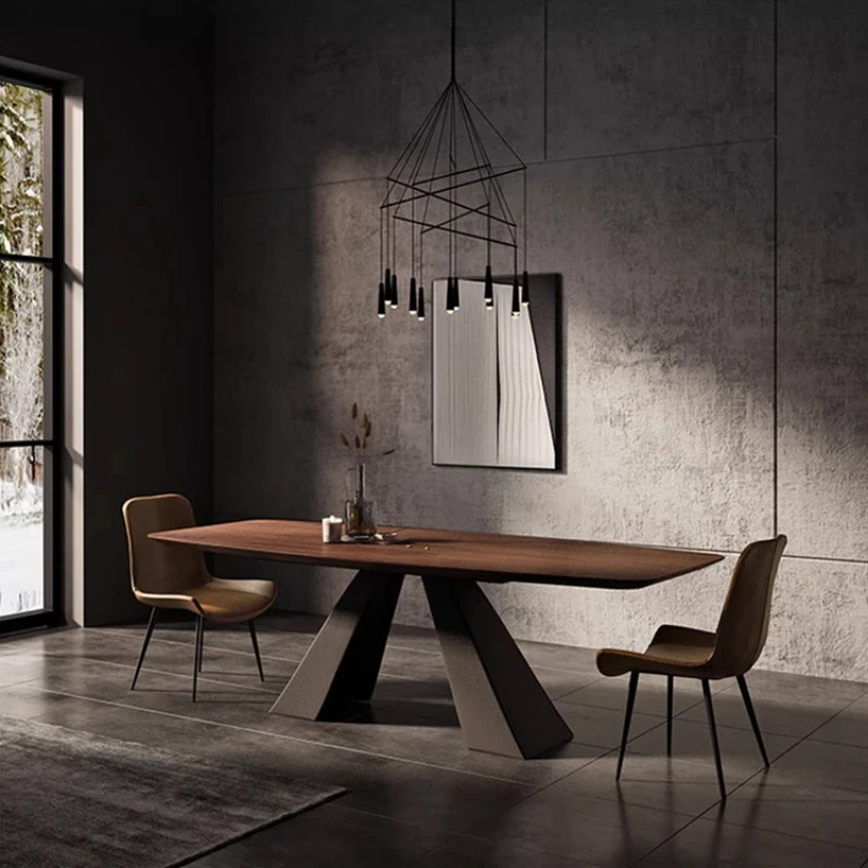 Tavolo da pranzo moderno nordico Tavolo da pranzo per alimenti di lusso Newclassic impermeabile Ingresso Mobili per la casa in legno di design di bellezza