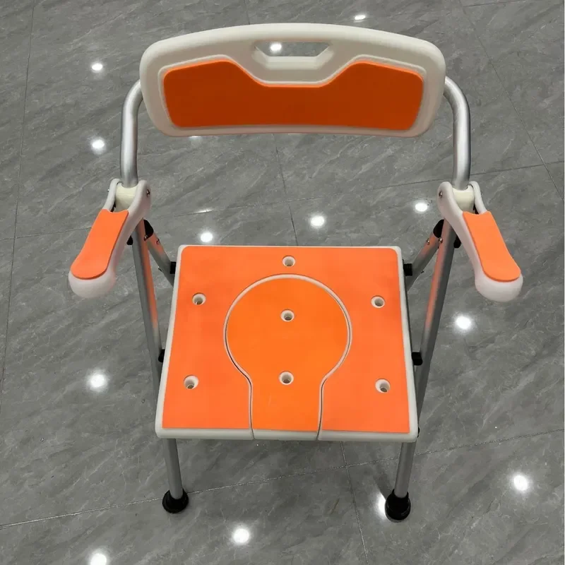 Foldable Shower Chair for Elderly and Pregnant Women Non Slip Bathing Stool Safe Bathroom Seat with Backrest Support Aid