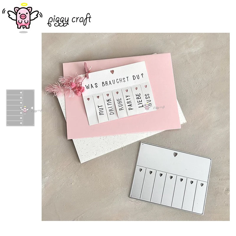 Piggy Craft Metall-Stanzformen, geschnittene Form, Haftnotizen, Rahmen, Scrapbook-Papier,