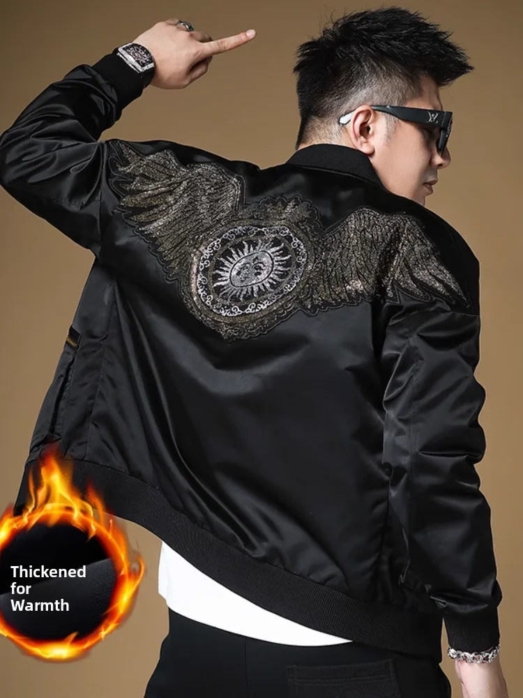 

Men's Cotton Padded Baseball Jaet Autumn Winter High Ne Warmth Faionable New 2026 Brand Outerwear Youth Casual Sle