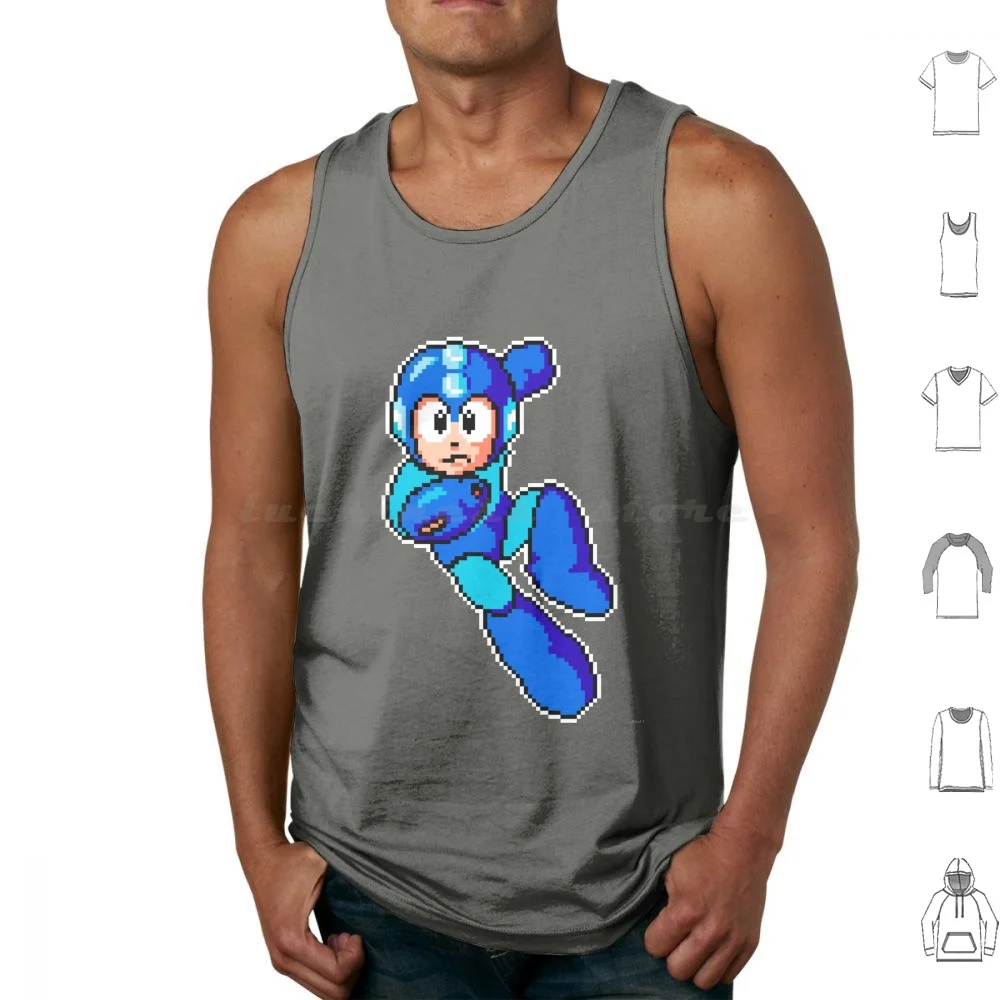 Mega Man Pixelart Tank Tops Vest Sleeveless Megaman Pixelart Megaman 3 Rockman 3 Rockman Mega Man Gamer Video Games Old