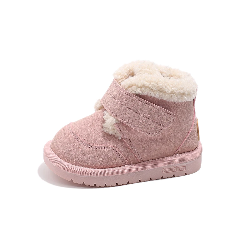 Winter Children Warm Cotton Shoes Baby Warm Snow Boots Girls Fashion Hook Boots Boys Anti-slip Winter Shoes