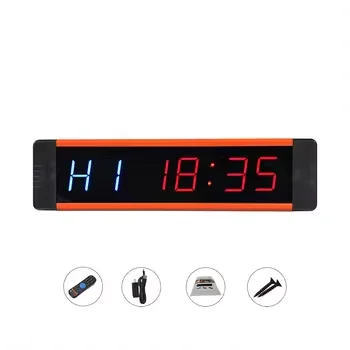 1Inch Gym Timer Digital Clock with Timer Sports Interval  Boxing Gym Timer