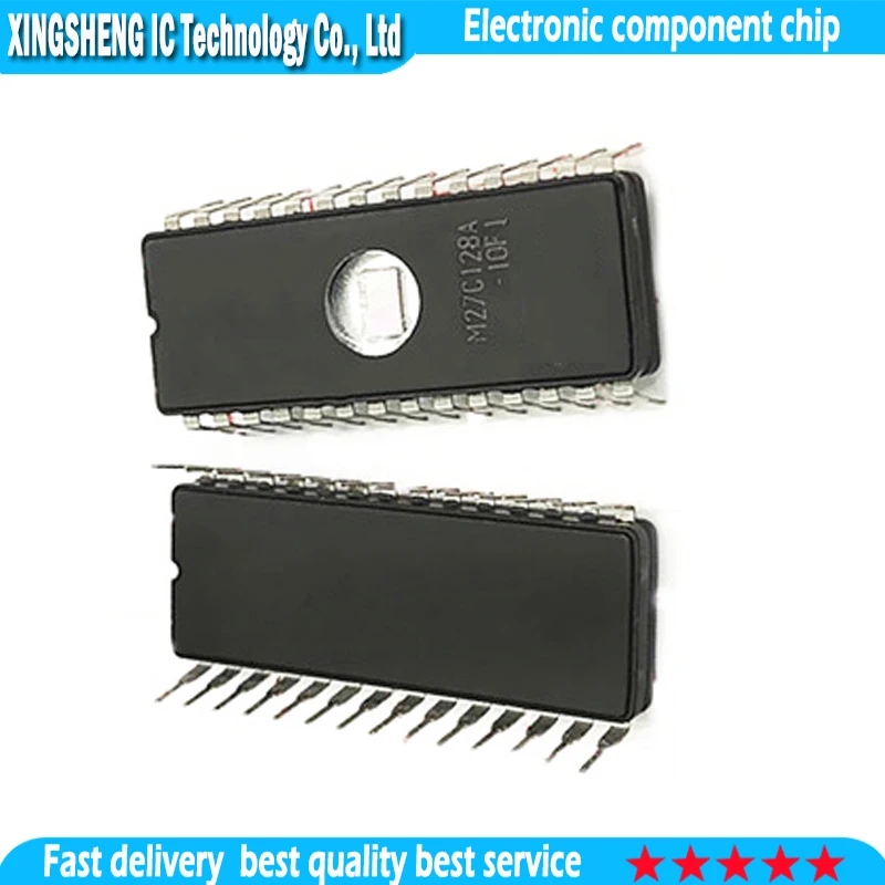 1pcs M27C128-10F1 M27C128 CDIP-28     In Stock