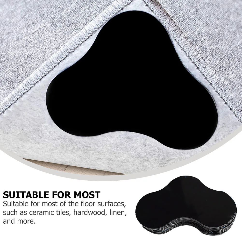 10Pcs Fixed Rug Pads Strong Hold Carpet Gripper for Dance Mats Bathroom Rugs No Residue Removable Design Carpet Stickers