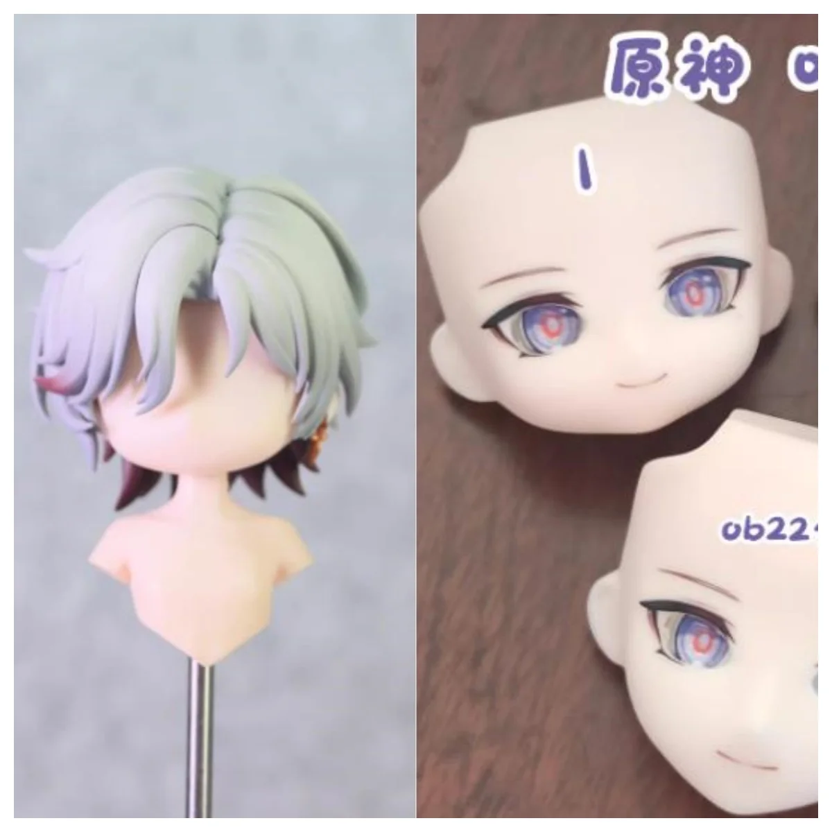 

Illuga Ob11 Ob22 Ob24 Hair Face Handmade Open Eyes Eyeballs Faceplates Anime Game Faceplate Doll Accessories