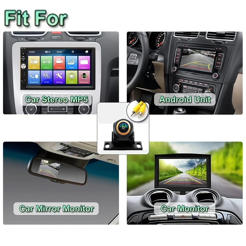 [كاميرا احتياطية عكسية عالية الدقة للمسار الديناميكي] 170 °   عدسة عين السمكة CCD كاملة الألوان للرؤية الليلية زاوية واسعة كاميرا الرؤية الخلفية للسيارة