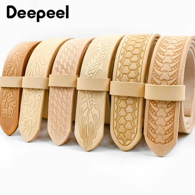 3.8cm * 110/120cm Deepeel wytłoczone paski pierwsza warstwa pasek ze skóry wołowej pasek z prawdziwej skóry dla mężczyzny DIY akcesoria do rękodzieła