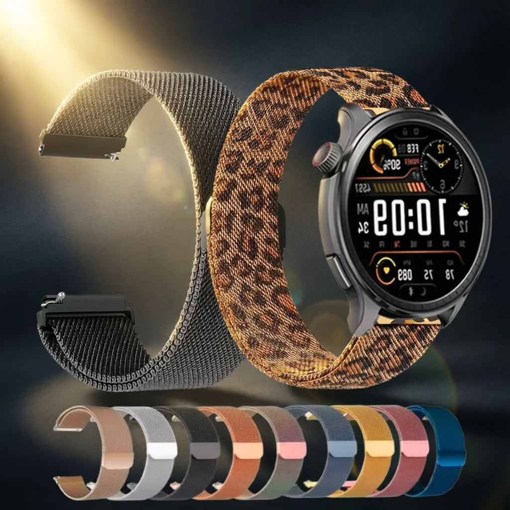 22mm Milanaise-Armband für Huami Amazfit BALANCE 2 1, Stahlarmband für Amazfit Bip 5 6, Uhrenarmband GTR 2 3 4, Uhrenzubehör