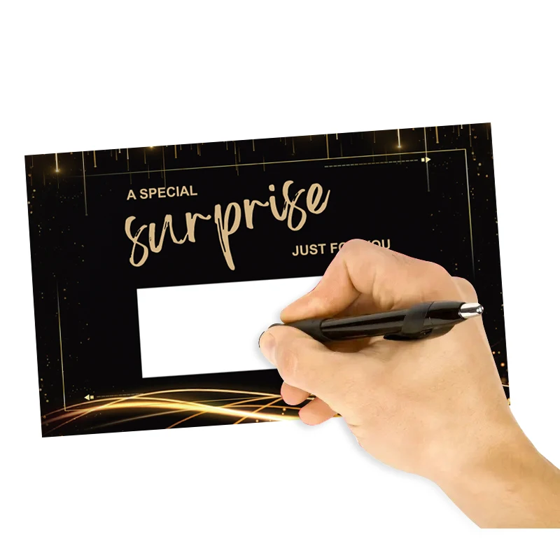 20/30 Sets of Black Scratch Cards and Stickers - Gift Cards, Surprise Cards, Wedding Anniversaries, Greeting Cards, Creative DIY - view 6