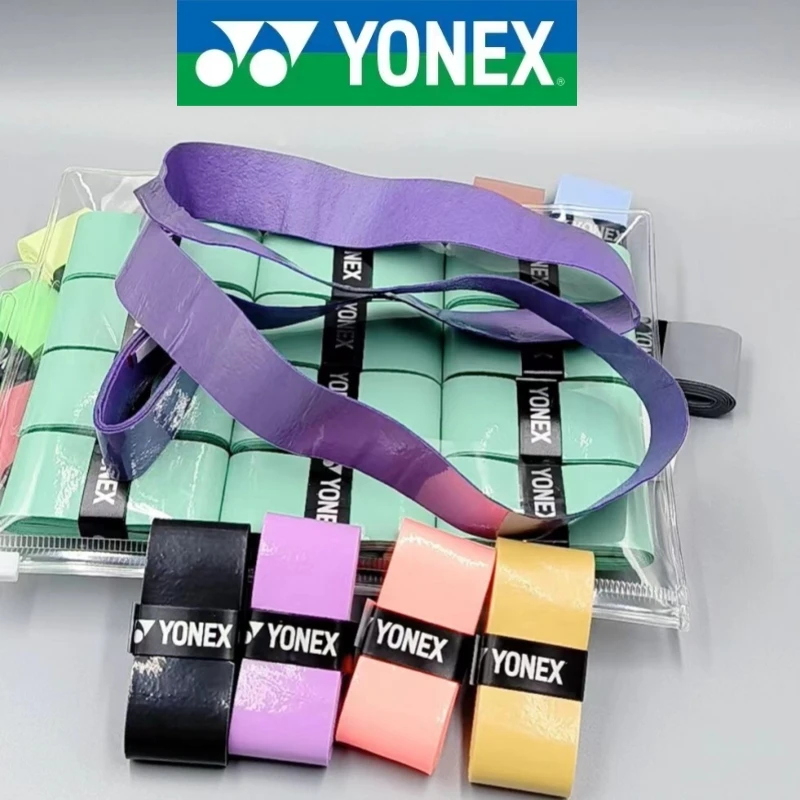 24 buah/YONEX raket tenis Badminton, dengan lem tangan datar Anti selip, pegangan lem tangan raket profesional 24 buah