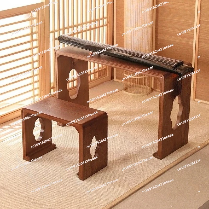

Suitable for Guqin Desks and Chairs Resonance Piano Table Zen Solid Wood Antique Imitation Style Calligraphy Chess Table